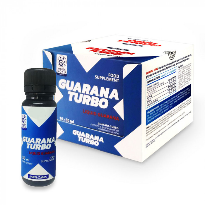 Concentrat energizant Megabol Guarana Turbo Shot 16x50 ml