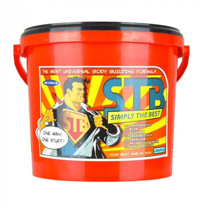 Complex de proteine Megabol STB Simple The Best 2600 g, aminoacizi BCA, carbohidrati, creatina