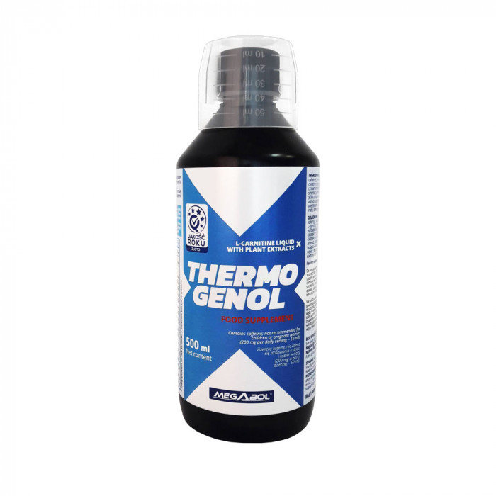 Concentrat Megabol Thermogenol 500 ml, carnitina, guarana, ceai verde