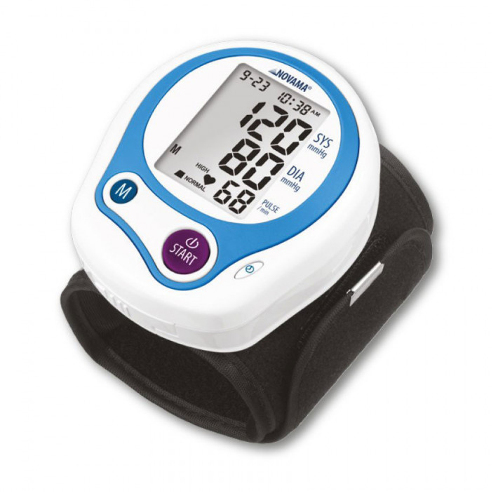 Tensiometru electronic de incheietura Novama Wrist Home, detectare aritmie, medie 3 masuratori
