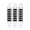 Set termometru banda pentru frunte Novama White LCD, cristale lichide, 3 buc, Alb/Negru
