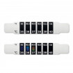 Set termometru banda pentru frunte Novama White LCD, cristale lichide, 3 buc, Alb/Negru