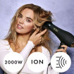 Uscator de par Hot Tools Salon Ionic AC Motors, 2000 W, Tehnologie Direct Ion, Pro Signature, HTDR5581UKE
