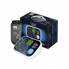 Tensiometru electronic de brat Vitammy Smart 8, masurare in timpul umflarii mansetei, detectare aritmie, afisaj color, memorare 2 utilizatori x 60 rezultate, manseta 22 - 42 cm, Negru Tensiometru electronic de brat Vitammy Smart 8, masurare in timpul umflarii mansetei, detectare aritmie, afisaj color, memorare 2 utilizatori x 60 rezultate, manseta 22 - 42 cm, Negru