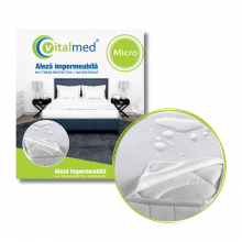 Aleza impermeabila Vitalmed, reutilizabila, protejeaza complet patul si salteaua, 100% rezistenta la apa si pete, nu aluneca, nu sifoneaza, nu contine PVC, 160 x 200 cm Aleza impermeabila Vitalmed, reutilizabila, protejeaza complet patul si salteaua, 100% rezistenta la apa si pete, nu aluneca, nu sifoneaza, nu contine PVC, 160 x 200 cm