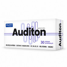 Supliment alimentar Solinea Auditon, pentru sustinerea auzului si microcirculatiei, cu extracte vegetale, vitamine, magneziu si melatonina, 30 comprimate Supliment alimentar Solinea Auditon, pentru sustinerea auzului si microcirculatiei, cu extracte vegetale, vitamine, magneziu si melatonina, 30 comprimate