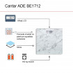 Cantar corporal electronic ADE BE1711 Aurora, Model Marmura, Ecran LCD, Alb