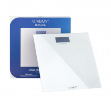Cantar corporal electronic Vitammy Lamina, pentru copii si adulti, cu suprafata din sticla, ecran digital, tehnologie Step-on, Alb Cantar corporal electronic Vitammy Lamina, pentru copii si adulti, cu suprafata din sticla, ecran digital, tehnologie Step-on, Alb