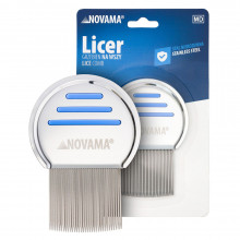 Pieptene Novama Licer pentru indepartarea paduchilor si a lindinilor, din otel inoxidabil, dinti lungi, 50 x 50 mm Pieptene Novama Licer pentru indepartarea paduchilor si a lindinilor, din otel inoxidabil, dinti lungi, 50 x 50 mm