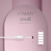Oglinda cosmetica iluminata Vitammy Cindi, cu reglare in orice unghi, baza detasabila, cablu mini USB