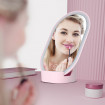 Oglinda cosmetica iluminata Vitammy Cindi, cu reglare in orice unghi, baza detasabila, cablu mini USB