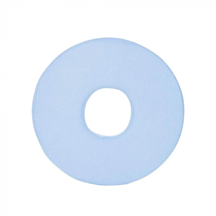 Perna Sanity standard, pentru prevenirea escarelor de decubit, din spuma de poliuretan, cu husa detasabila placuta la atingere, diametru 20 cm, Bleu