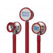 Stetoscop cardiologic Novama Expert, cap dublu din otel inoxidabil, 2 seturi de olive auriculare din silicon, o diafragma de schimb, Burgundy