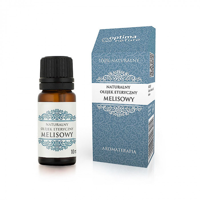 Ulei esential de Melissa (Roinita), Optima Natura, 10 ml, pentru oboseala fizica si psihica, infectii fungice, piele iritata