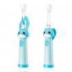 Periuta de dinti electrica Vitammy Bunny Light Blue, pentru copii 0-3 ani, cu lumina LED si efecte sonore, 24.000 de miscari/min, 2 programe de periaj, fibre nano