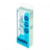 Periuta de dinti electrica Vitammy Bunny Light Blue, pentru copii 0-3 ani, cu lumina LED si efecte sonore, 24.000 de miscari/min, 2 programe de periaj, fibre nano