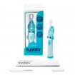 Periuta de dinti electrica Vitammy Bunny Light Blue, pentru copii 0-3 ani, cu lumina LED si efecte sonore, 24.000 de miscari/min, 2 programe de periaj, fibre nano