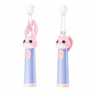 Periuta de dinti electrica Vitammy Bunny Pink, pentru copii 0-3 ani, cu lumina LED si efecte sonore, 24.000 de miscari/min, 2 programe de periaj, fibre nano