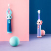 Periuta de dinti electrica Vitammy Bunny Pink, pentru copii 0-3 ani, cu lumina LED si efecte sonore, 24.000 de miscari/min, 2 programe de periaj, fibre nano