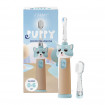 Periuta de dinti electrica Vitammy ePUPPY, pentru copii 0-6 ani, cu lumina LED, 24.000 de miscari sonice/min, 2 capete periuta incluse, 2 moduri de functionare, timer, Bleu
