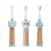 Periuta de dinti electrica Vitammy ePUPPY, pentru copii 0-6 ani, cu lumina LED, 24.000 de miscari sonice/min, 2 capete periuta incluse, 2 moduri de functionare, timer, Bleu
