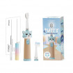 Periuta de dinti electrica Vitammy ePUPPY, pentru copii 0-6 ani, cu lumina LED, 24.000 de miscari sonice/min, 2 capete periuta incluse, 2 moduri de functionare, timer, Bleu