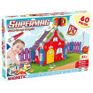 Jucarie cu magnet Casuta 60 piese 3D Supermag