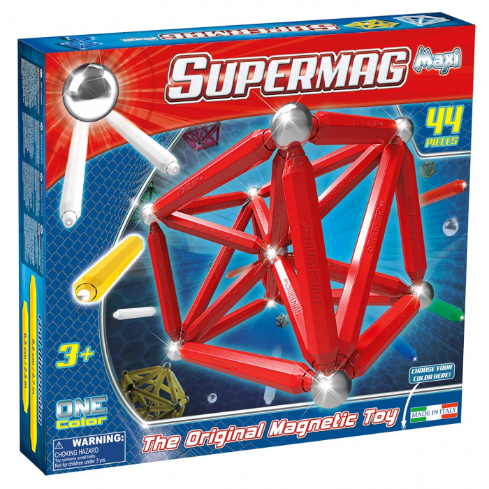 Set constructie magnetic 44 piese Maxi Supermag