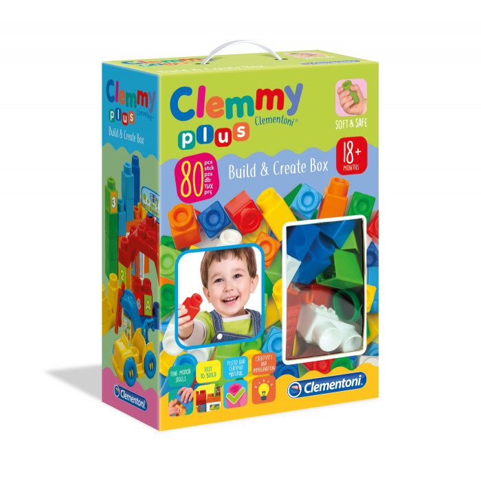 Set constructie 80 de piese baieti Clementoni