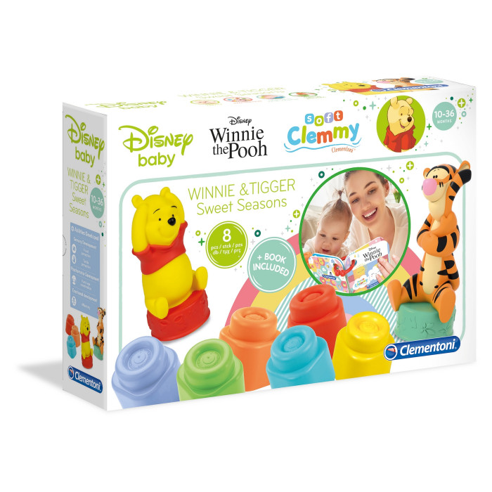 Set cuburi Winnie cu carticica Clementoni