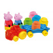Tren cu cuburi soft Peppa Clementoni