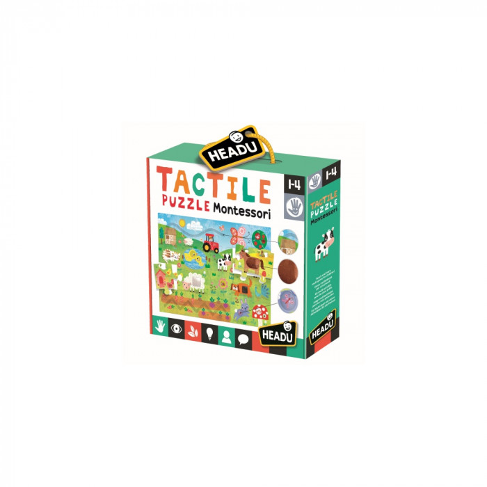 Joc montessori puzzle tactil Headu