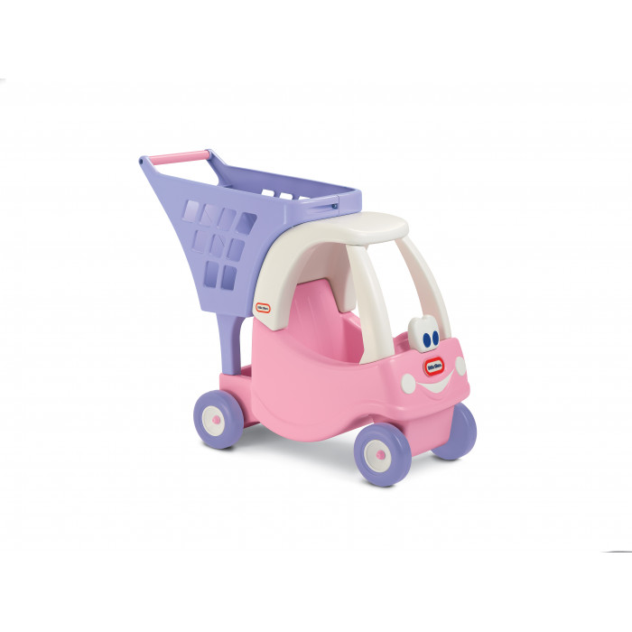 Masinuta roz cu cos de cumparaturi Little Tikes