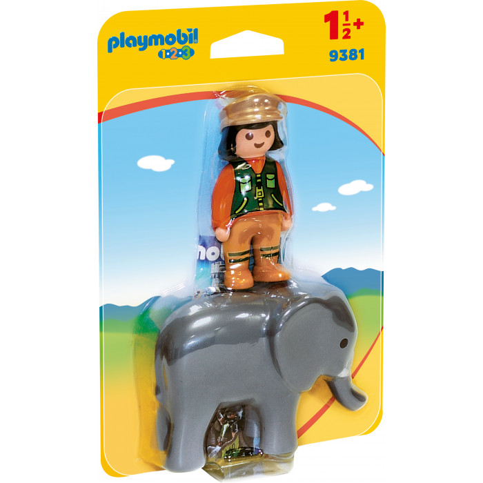 Ingrijitor Zoo cu elefant Playmobil 1.2.3