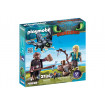 Hiccup, Astrid si pui de dragon Playmobil Dragons