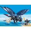 Hiccup, Toothless si pui de dragon Playmobil Dragons