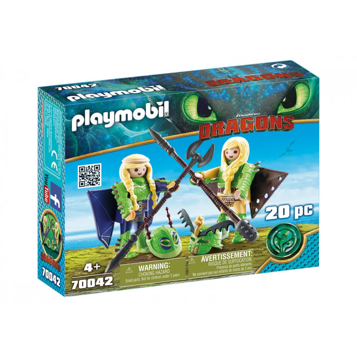 Raffnut si Taffnut in costume de zbor Playmobil Dragons