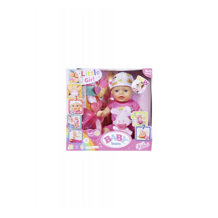 Papusa interactiva cu corp moale 36 cm Baby Born Zapf