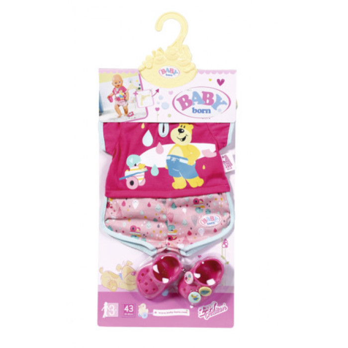 Pijamale scurte si papucei 43 cm BABY born Zapf