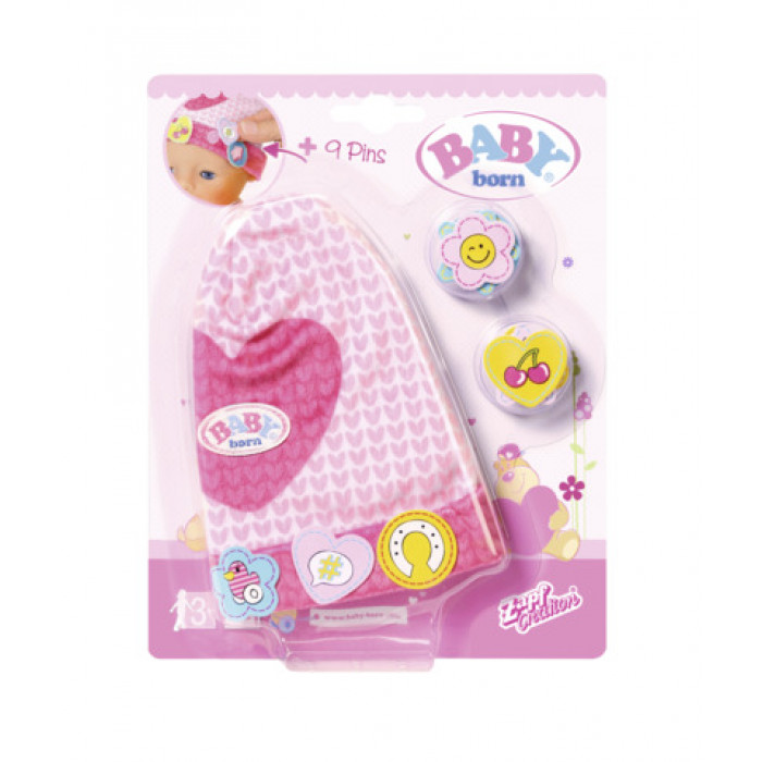 Caciulita cu insigne 43cm BABY born Zapf
