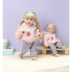 Set bluza roz si pantaloni 43 cm Dolly Moda Zapf