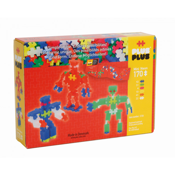 Set constructie Neon Roboti 170 piese Plus Plus