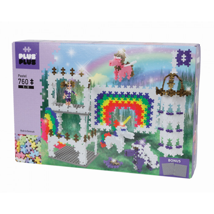 Set constructie Pastel Curcubeu 760 piese Plus Plus