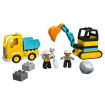 Camion si excavator pe senile Lego Duplo