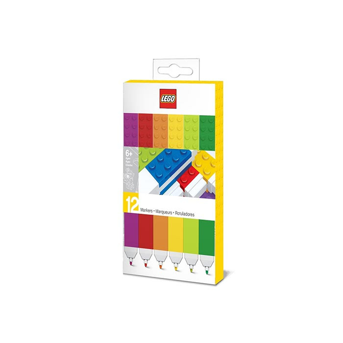 Set 12 markere LEGO colorate