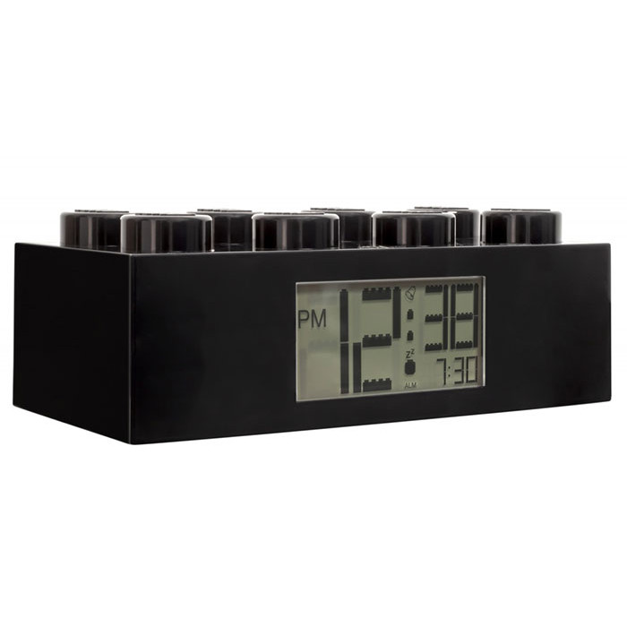 Ceas desteptator LEGO caramida neagra