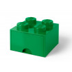 Cutie depozitare LEGO 2x2 cu sertar verde