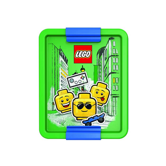 Cutie pentru sandwich LEGO Iconic albastru verde