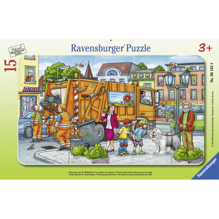 Puzzle masina de gunoi 15 piese Ravensburger