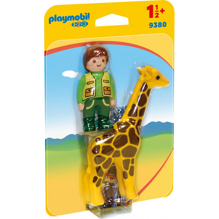 Ingrijitor Zoo cu girafa Playmobil 1.2.3